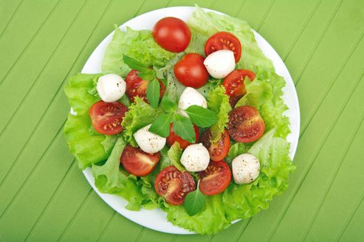 salad with tomatoes and mozzarella
