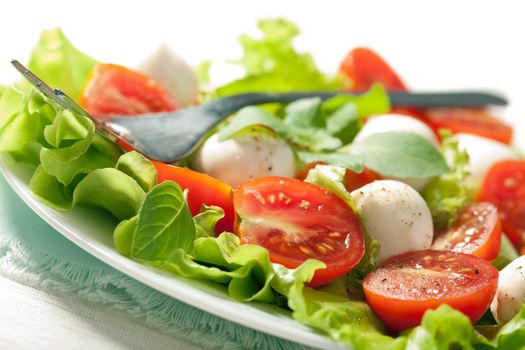 salad with tomatoes and mozzarella
