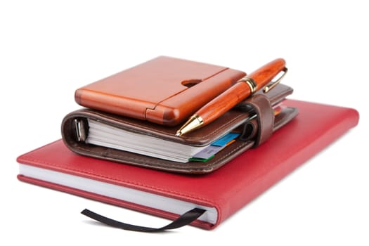 organizer pen and diary
