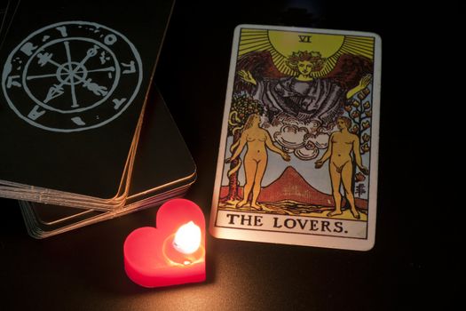 tarot card, the lover, refers to love or luck