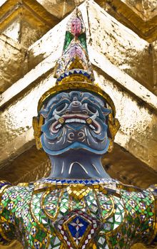 thai giant, created to convey meaning to the protection temple or palace.