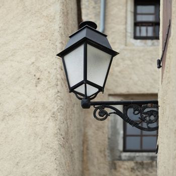 lantern on wall
