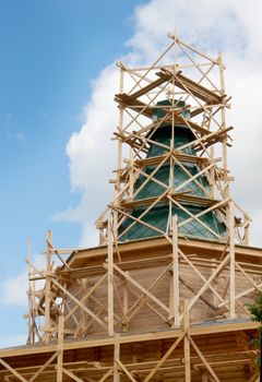 The erection of the tent of the Orthodox Church