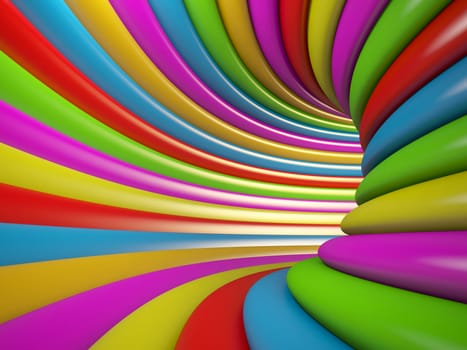 3d Illustration of Abstract Tunnel Background or Wallpaper