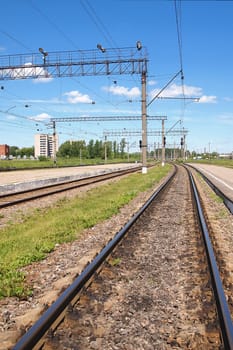 railway  in a small provincial station