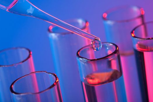 test tubes and pipette
