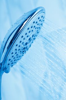 blue shower
