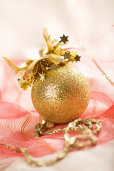 golden christmas ball