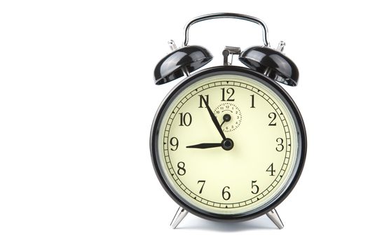 alarm clock isolated over white
