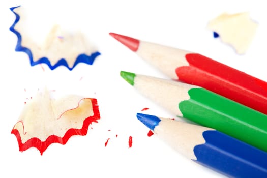 colorful pencils isolated
