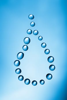 blue water drop