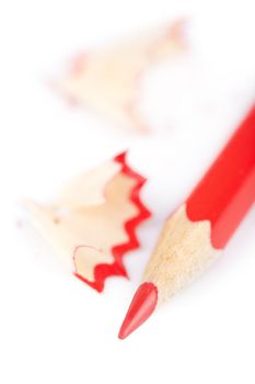 red pencil isolated