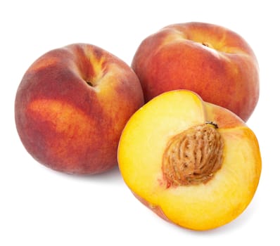 fresh peaches isolated 