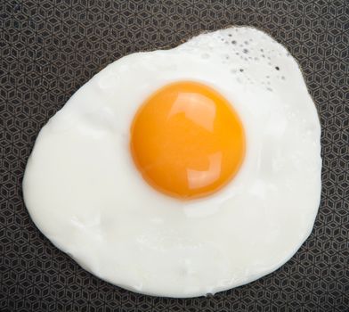 fried egg over pan