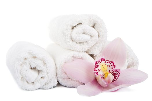 flower and towels 