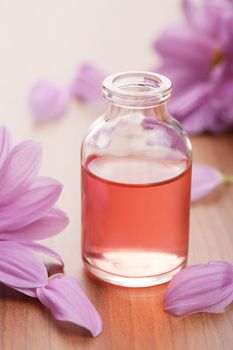 essential oil and flowers