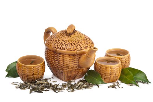 green tea isolated