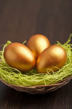 golden easter eggs