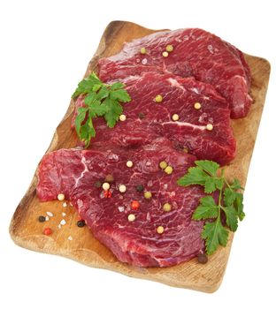 raw beef isolated