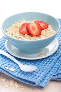 porridge with fresh strawberry 