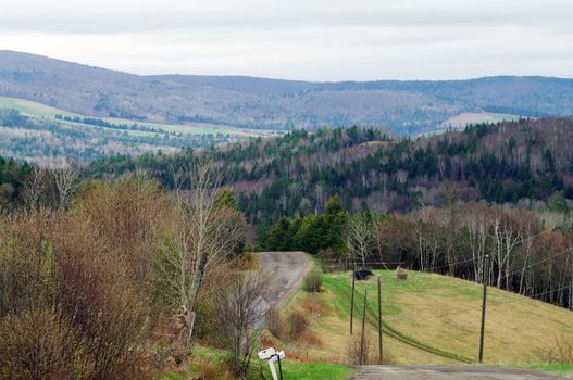 A valley in the spring near Sussex New Brunswick