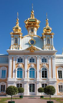 Grand palace in old park Peterhof (Petergof). st. Petersburg, Russia