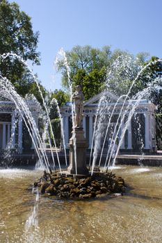 Fountain Eve in park Peterhof. Saint-Petersburg, Russia