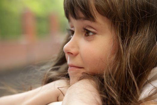 Portrait of brunette small girl