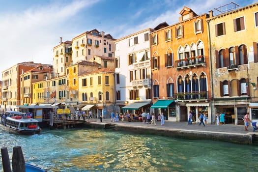 Famous Grand Canal in Venice and typical venetian architecture, Italy