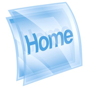 home icon ice square, isolated on white background