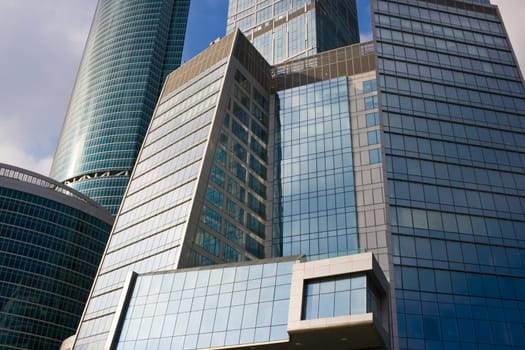 New skyscrapers business center in Moscow city, Russia
