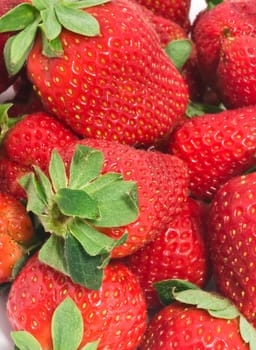 Fresh red strawberries background