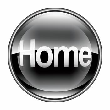 home icon black, isolated on white background