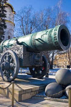 Tsar Pushka - huge ancient cannon, Moscow Kremlin, Russia
