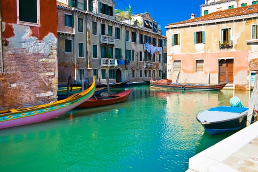 A typical venetian canal in summer, Venice