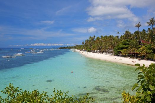 View of the beautiful beach on Panglao Island, Bohol