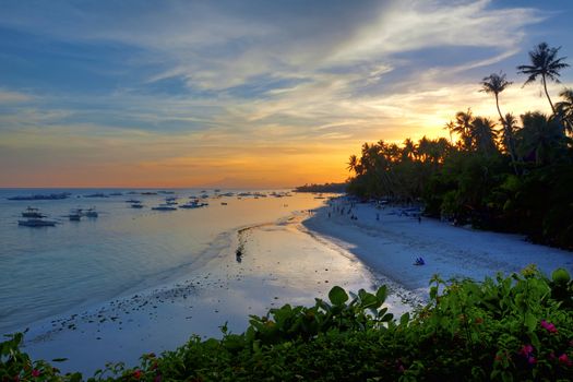 View of the beautiful beach on Panglao Island, Bohol