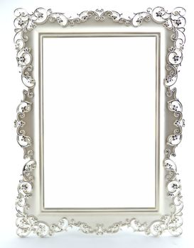Isolated decorative frame over white background

