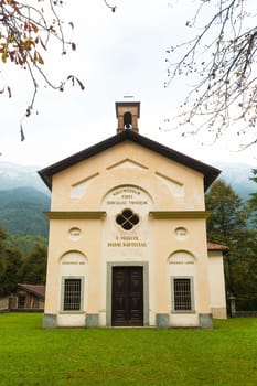 St. John's Church in Saone, Trento, Italy. Chiesetta di San Giovanni a Saone.