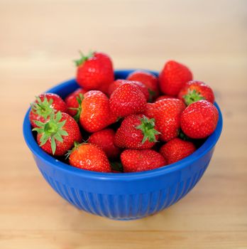 Fresh strawberries in a bowl. Come eat some