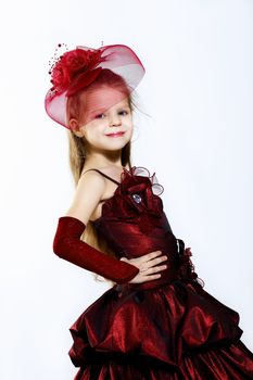 Portrait of a little girl in beautiful dress