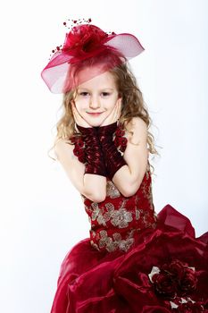 Portrait of a little girl in beautiful dress