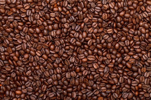 Background of Fresh Roasted Coffee Beans, texture
