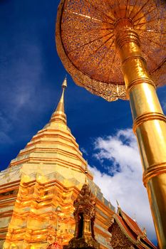 Thai Buddhist Temple at Doi Suthep in Chiang Mai