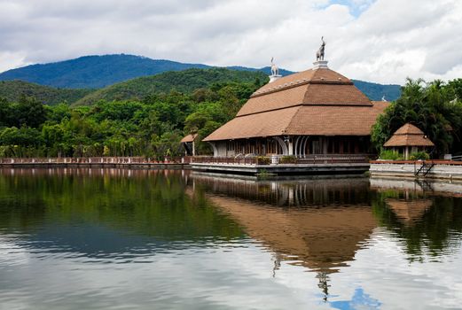 house near the lake in the "Night Safari", Chiang Mai.