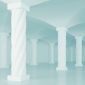 3d Illustration of Interior Columns or Architectural Background