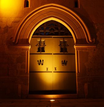 Door of medieval house in Mdina - Malta