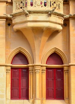 Detail from an old house in Mdina - Malta