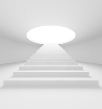 3d Illustration of Blue Abdtract Staircase Background