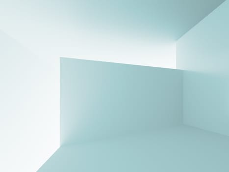 3d Illustration of Blue Abstract Wall Background